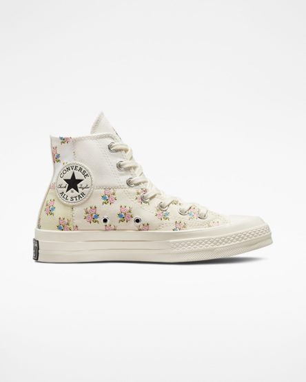 Dámské Boty Vysoké Converse Chuck 70 Patchwork Floral Béžový Bílé | CZ ZSUX60